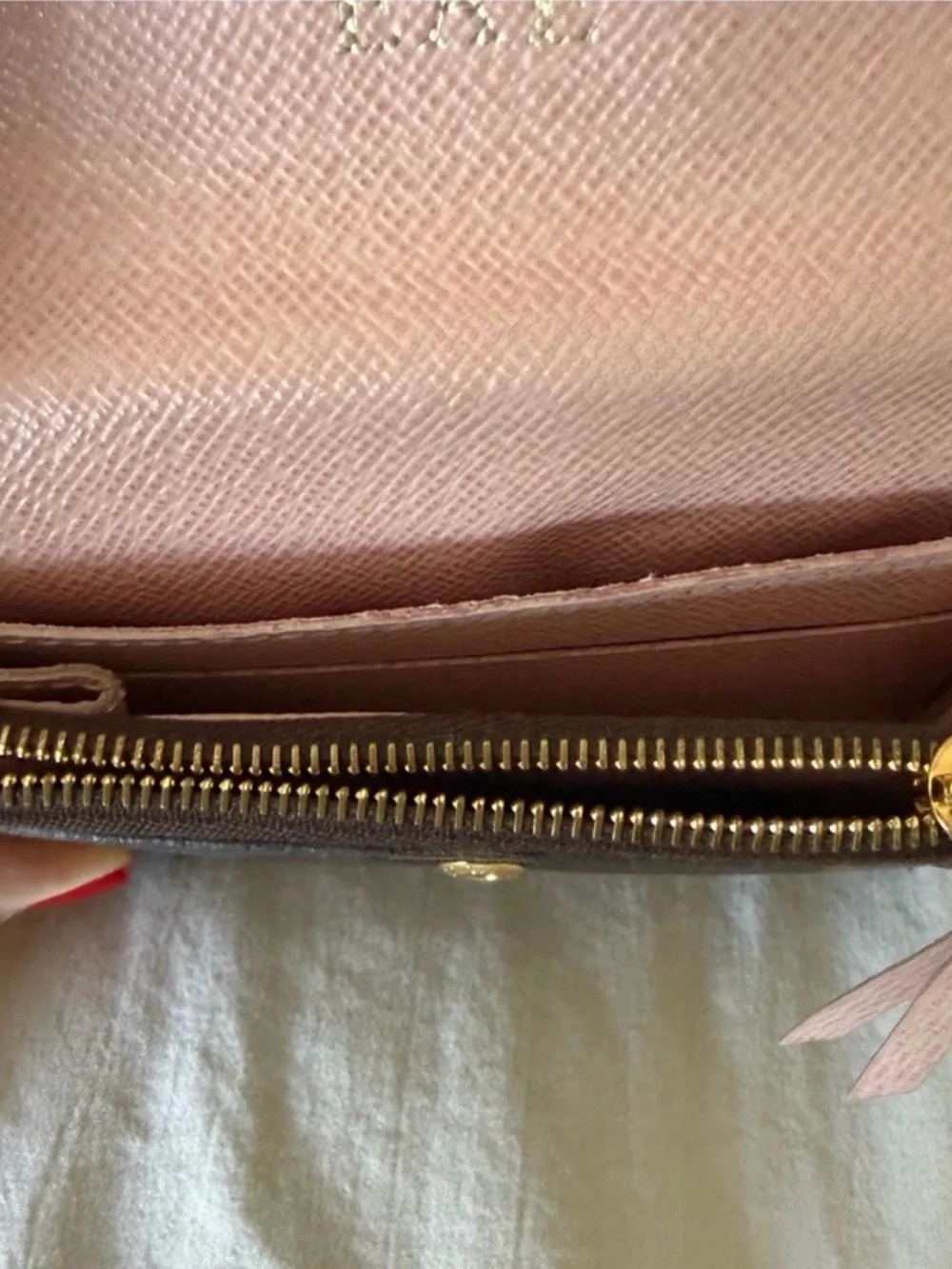 Louis Vuitton Victorine Monogram Rose Ballerine Wallet